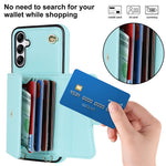 Samsung Galaxy A14 4G / 5G Stativskal Kortplatser RFID-blockerande Skydd med 2 Remmar