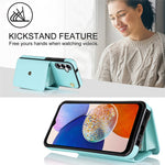 Samsung Galaxy A14 4G / 5G Stativskal Kortplatser RFID-blockerande Skydd med 2 Remmar
