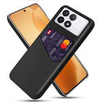 For Xiaomi Redmi K70E 5G / Poco X6 Pro 5G Case Card Slot Cloth Texture Leather Coated PC Cover