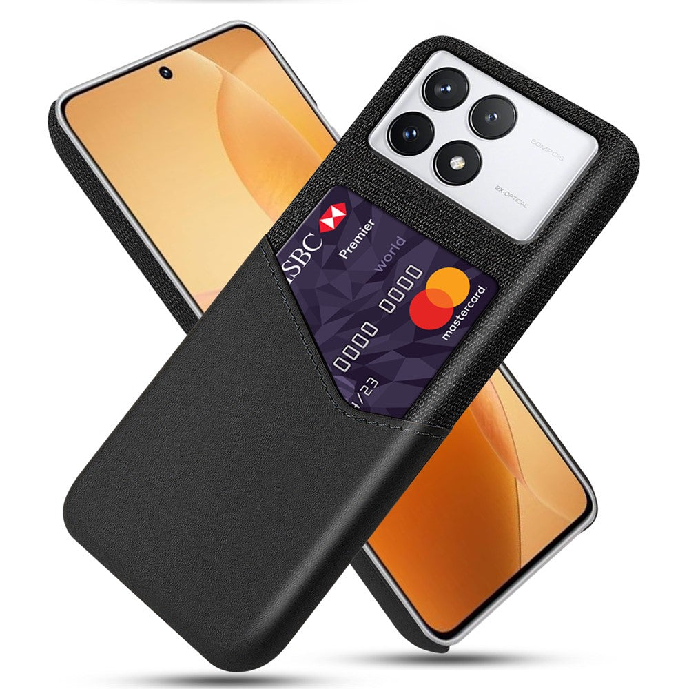 For Xiaomi Redmi K70E 5G / Poco X6 Pro 5G Case Card Slot Cloth Texture Leather Coated PC Cover