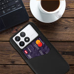 For Xiaomi Redmi K70E 5G / Poco X6 Pro 5G Case Card Slot Cloth Texture Leather Coated PC Cover