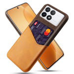 For Xiaomi Redmi K70E 5G / Poco X6 Pro 5G Case Card Slot Cloth Texture Leather Coated PC Cover