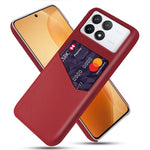 For Xiaomi Redmi K70E 5G / Poco X6 Pro 5G Case Card Slot Cloth Texture Leather Coated PC Cover