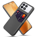 For Xiaomi Redmi K70E 5G / Poco X6 Pro 5G Case Card Slot Cloth Texture Leather Coated PC Cover