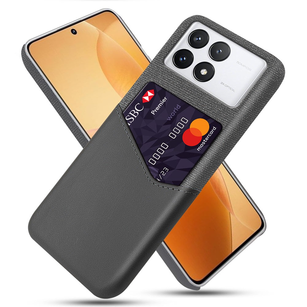 For Xiaomi Redmi K70E 5G / Poco X6 Pro 5G Case Card Slot Cloth Texture Leather Coated PC Cover