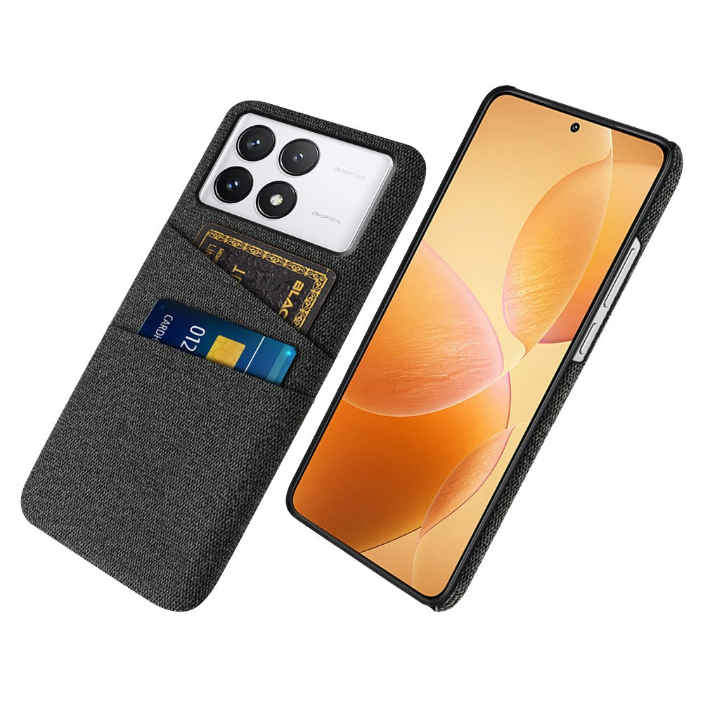 For Xiaomi Poco F6 Pro 5G / Redmi K70 5G / K70 Pro 5G Case with Card Slots Cloth Texture Phone Cover