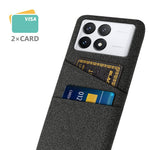 For Xiaomi Poco F6 Pro 5G / Redmi K70 5G / K70 Pro 5G Case with Card Slots Cloth Texture Phone Cover