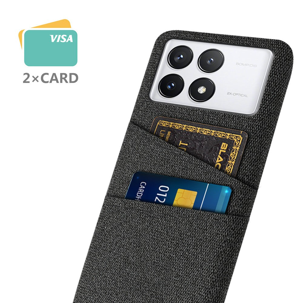 For Xiaomi Poco F6 Pro 5G / Redmi K70 5G / K70 Pro 5G Case with Card Slots Cloth Texture Phone Cover