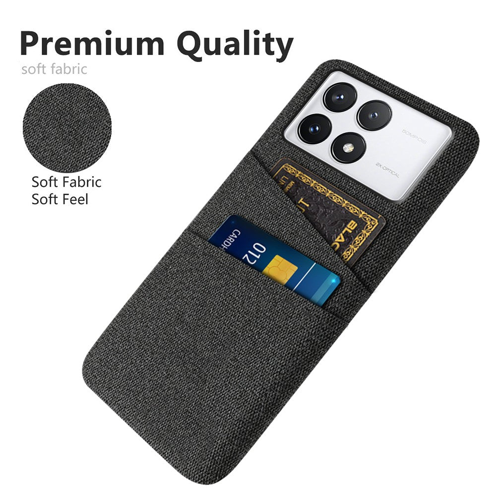 For Xiaomi Poco F6 Pro 5G / Redmi K70 5G / K70 Pro 5G Case with Card Slots Cloth Texture Phone Cover