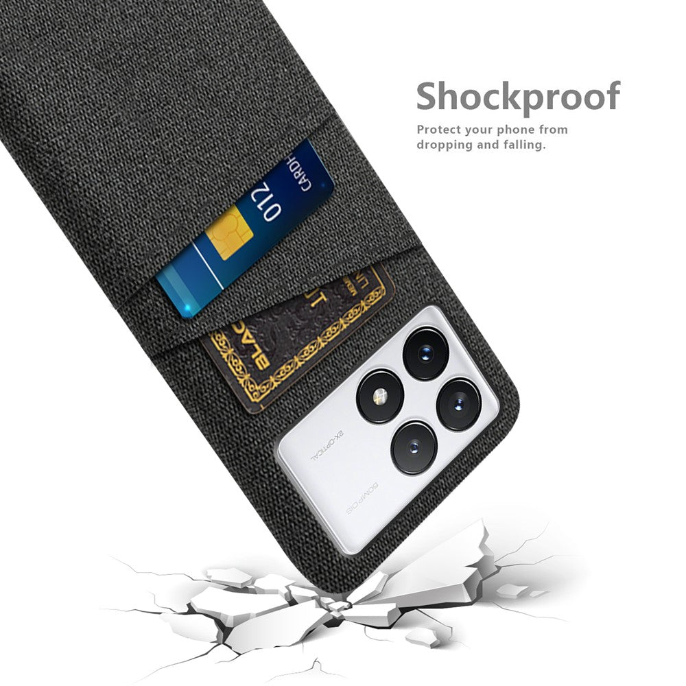For Xiaomi Poco F6 Pro 5G / Redmi K70 5G / K70 Pro 5G Case with Card Slots Cloth Texture Phone Cover