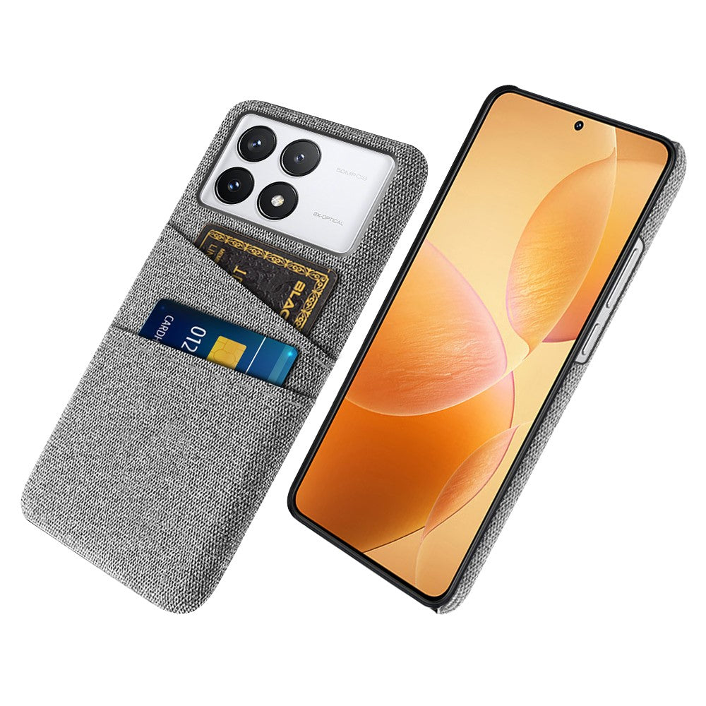 For Xiaomi Poco F6 Pro 5G / Redmi K70 5G / K70 Pro 5G Case with Card Slots Cloth Texture Phone Cover