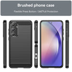 Phone Case For Samsung Galaxy A55 5G Carbon Fiber Texture TPU Phone Cover