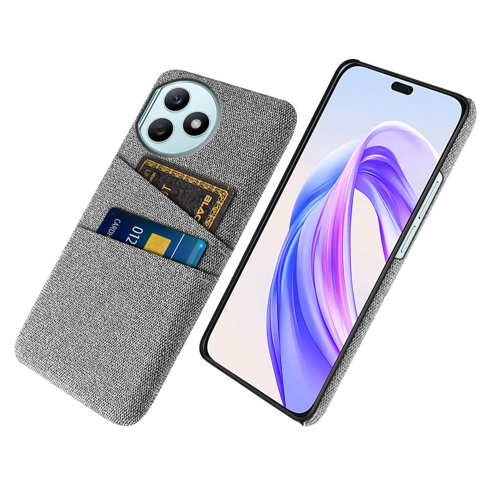 For Honor X50i+ 5G Shockproof Phone Case Card Slots Cloth Texture PC Phone Cover