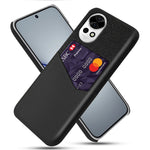 Huawei Nova 12 5G Tygtextur mobilskal Korthållare Läderbelagt PC-skydd