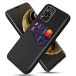 Huawei Enjoy 70 4G / nova Y72 4G mobilskal med kortplats tygstruktur läder + PC-skal