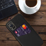 For Huawei Enjoy 70 4G / nova Y72 4G Phone Case with Card Slot Cloth Texture Leather + PC Cover