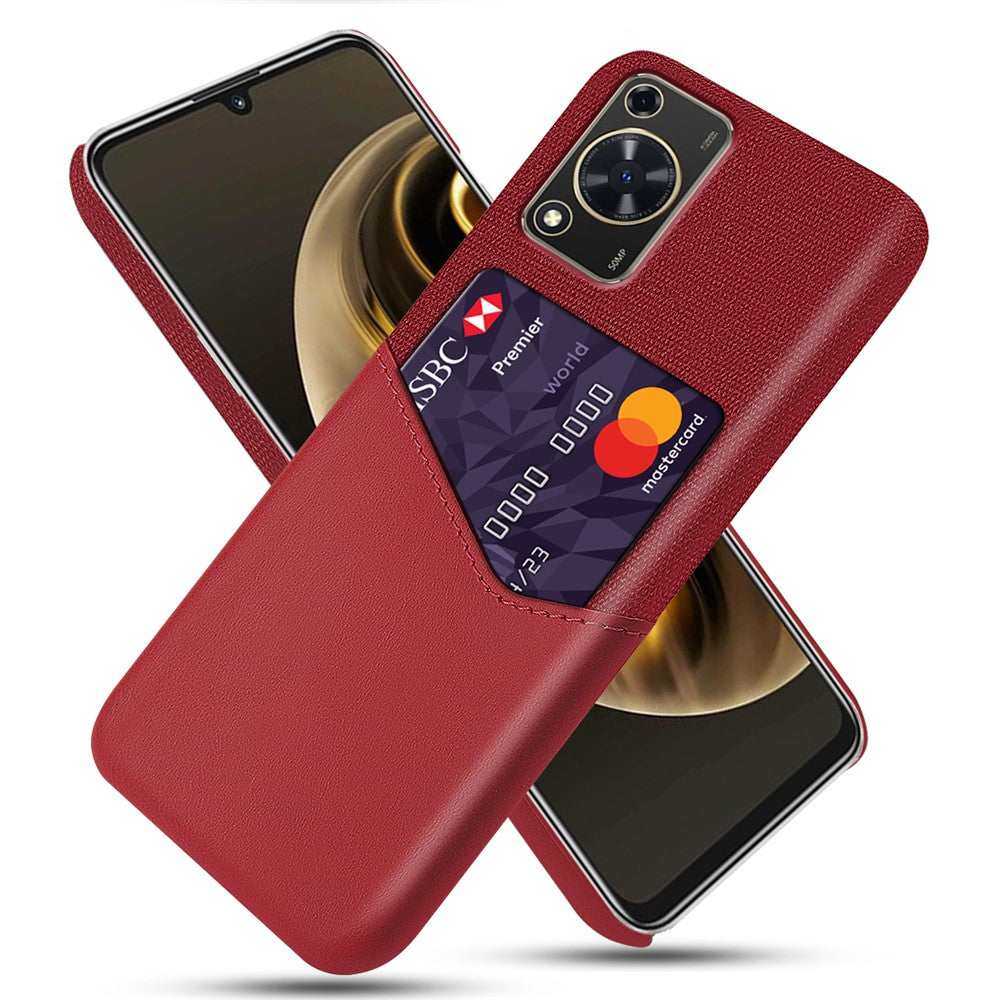 For Huawei Enjoy 70 4G / nova Y72 4G Phone Case with Card Slot Cloth Texture Leather + PC Cover