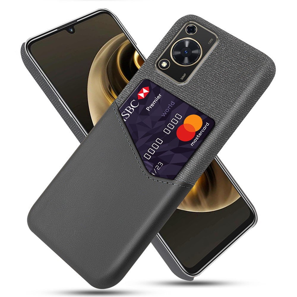 For Huawei Enjoy 70 4G / nova Y72 4G Phone Case with Card Slot Cloth Texture Leather + PC Cover