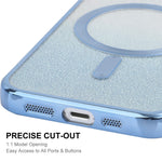 ENAKY HAT PRINCE Til iPhone 14 Magnetisk Cover Kompatibel med MagSafe Glitter TPU Cover