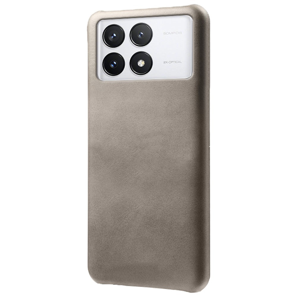 For Xiaomi Redmi K70E 5G / Poco X6 Pro 5G Calf Texture Phone Case Anti-Scratch PU Leather Coated PC Cover