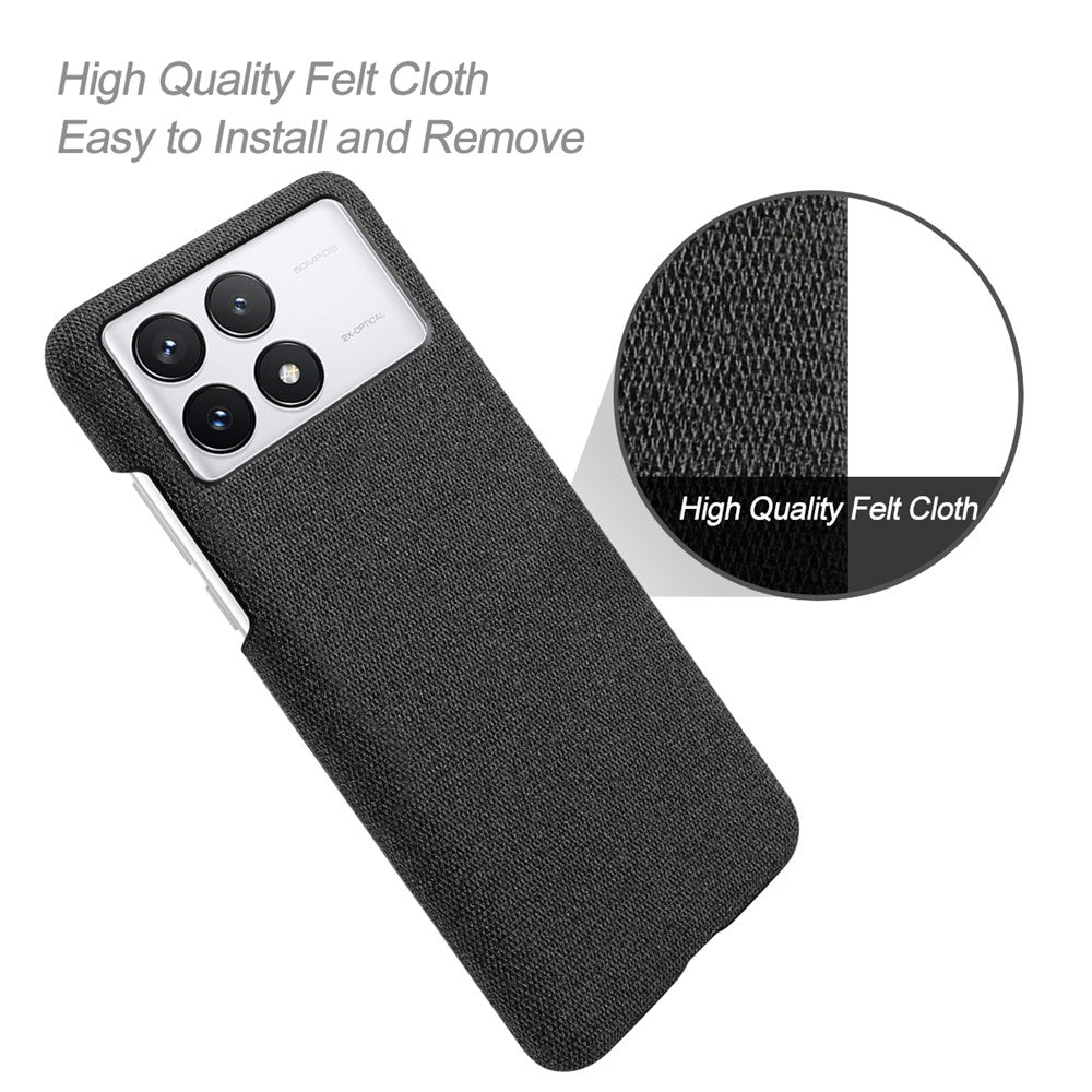 For Xiaomi Redmi K70E 5G / Poco X6 Pro 5G Phone Case Soft Cloth Texture Anti-Shock Cover