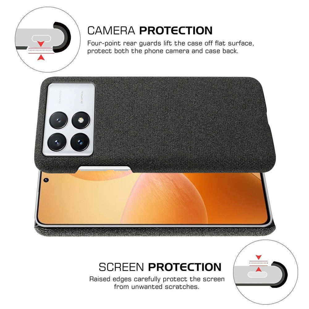 For Xiaomi Redmi K70E 5G / Poco X6 Pro 5G Phone Case Soft Cloth Texture Anti-Shock Cover