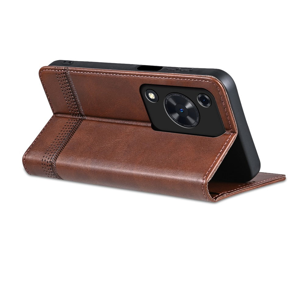 AZNS For Huawei Enjoy 70 4G / nova Y72 4G PU Leather Wallet Case Magnetic Absorption Flip Phone Cover
