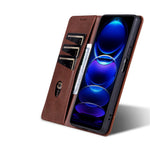 AZNS För Huawei Enjoy 70 4G / Nova Y72 4G PU-läder plånboksfodral magnetiskt absorberande vikbart mobilfodral