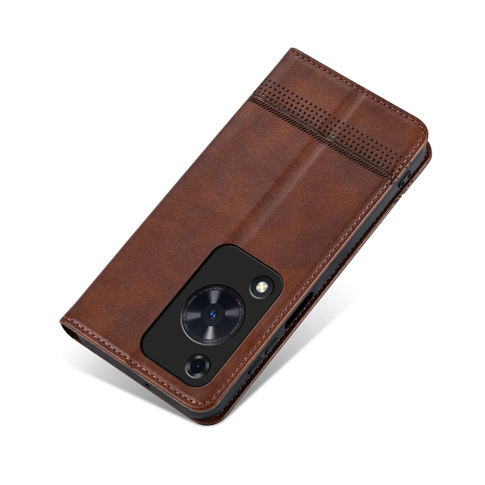 AZNS För Huawei Enjoy 70 4G / Nova Y72 4G PU-läder plånboksfodral magnetiskt absorberande vikbart mobilfodral