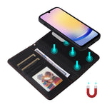 For Samsung Galaxy A25 5G (Global) (161mm) Magnetic Case BETOPNICE Detachable PU Leather Phone Cover with Strap