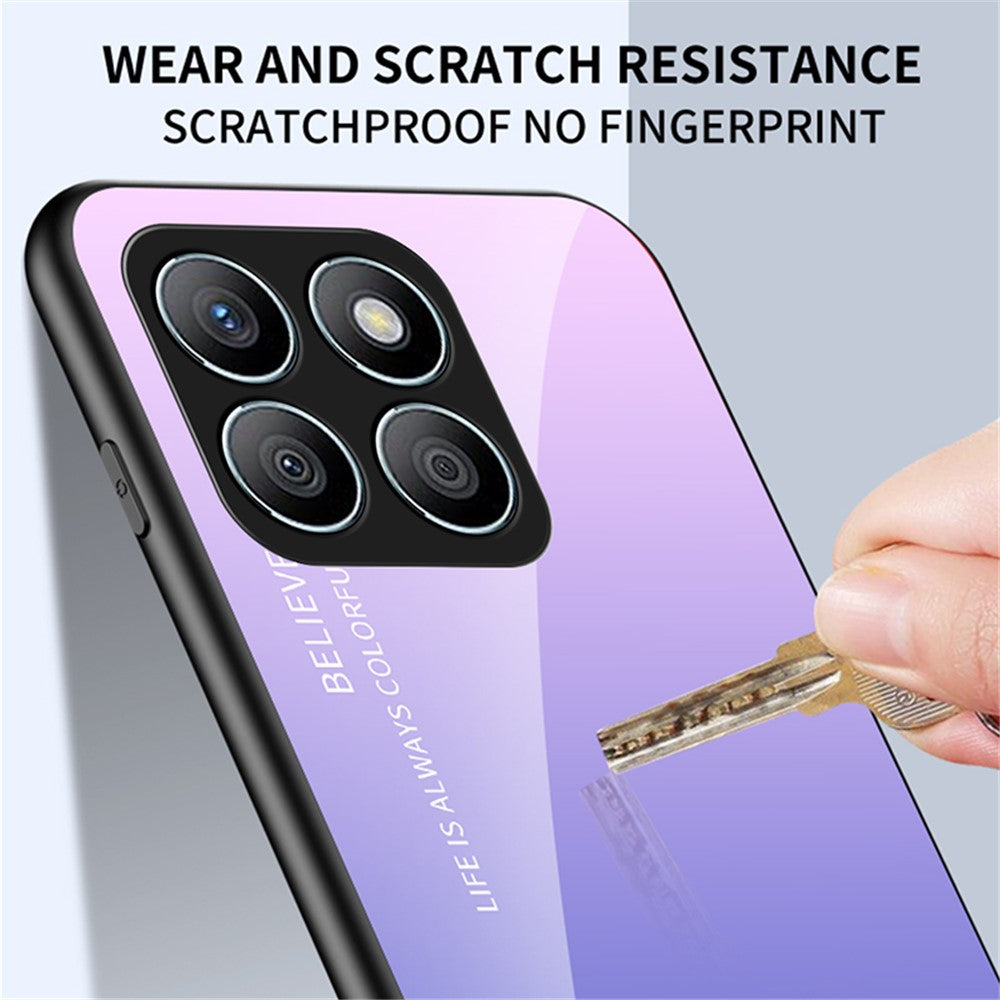 Hærdet glas cover til Honor X8b 4G anti-drop telefonbagside