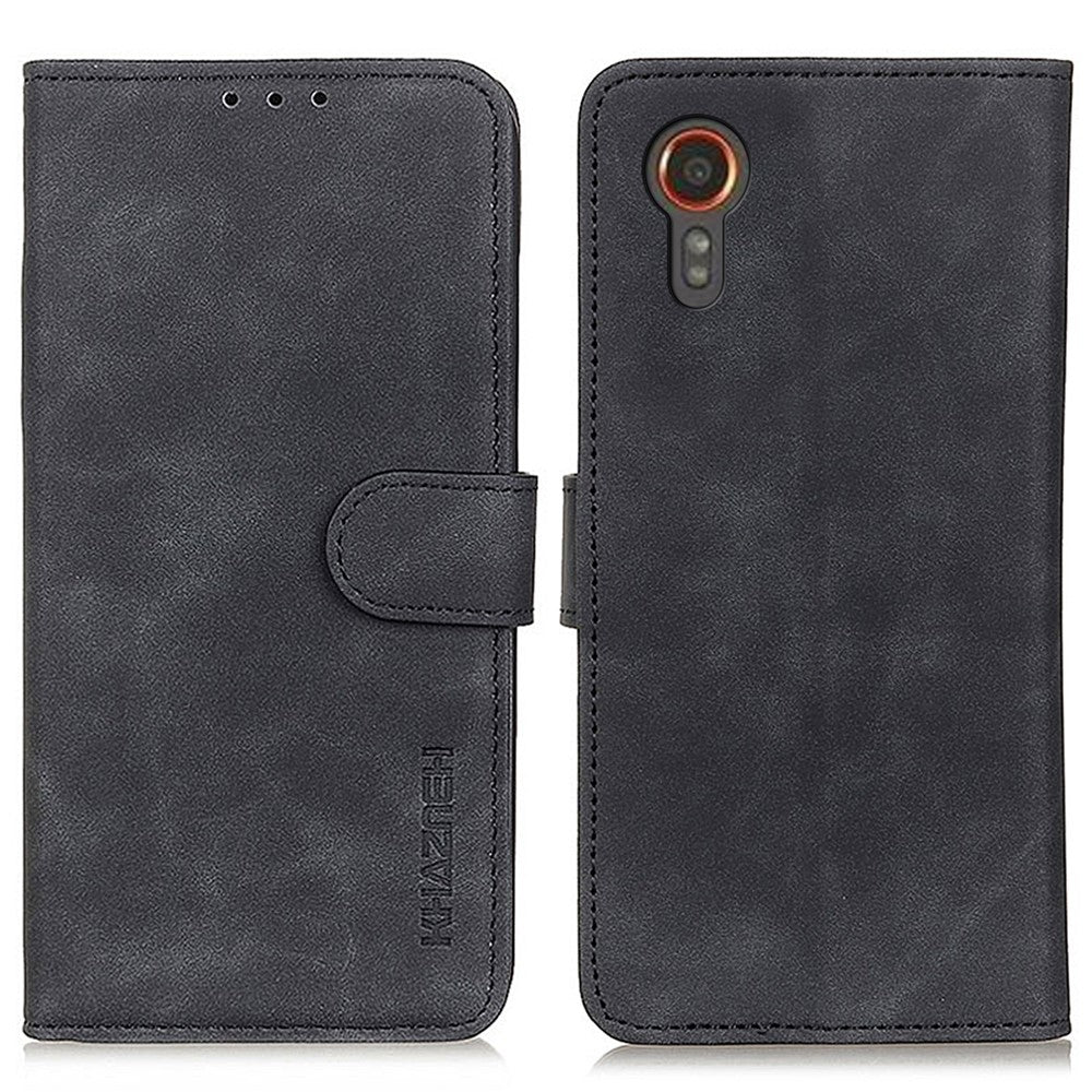 KHAZNEH For Samsung Galaxy Xcover7 Retro Style Case Leather Drop-proof Wallet Phone Cover