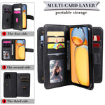 For Xiaomi Redmi 13C 4G / 13C 5G / 13R 5G / Poco M6 5G / Poco C65 4G Leather Case Wallet 10 Card Slots