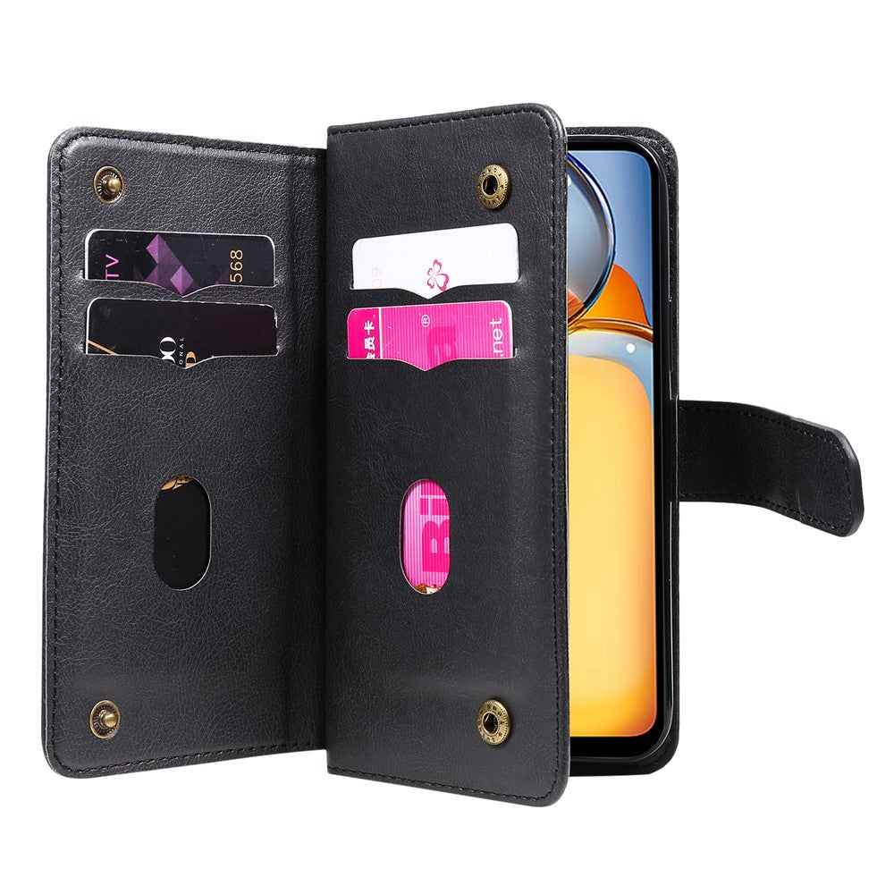 For Xiaomi Redmi 13C 4G / 13C 5G / 13R 5G / Poco M6 5G / Poco C65 4G Leather Case Wallet 10 Card Slots