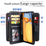For Xiaomi Redmi 13C 4G / 13C 5G / 13R 5G / Poco M6 5G / Poco C65 4G Leather Case Wallet 10 Card Slots