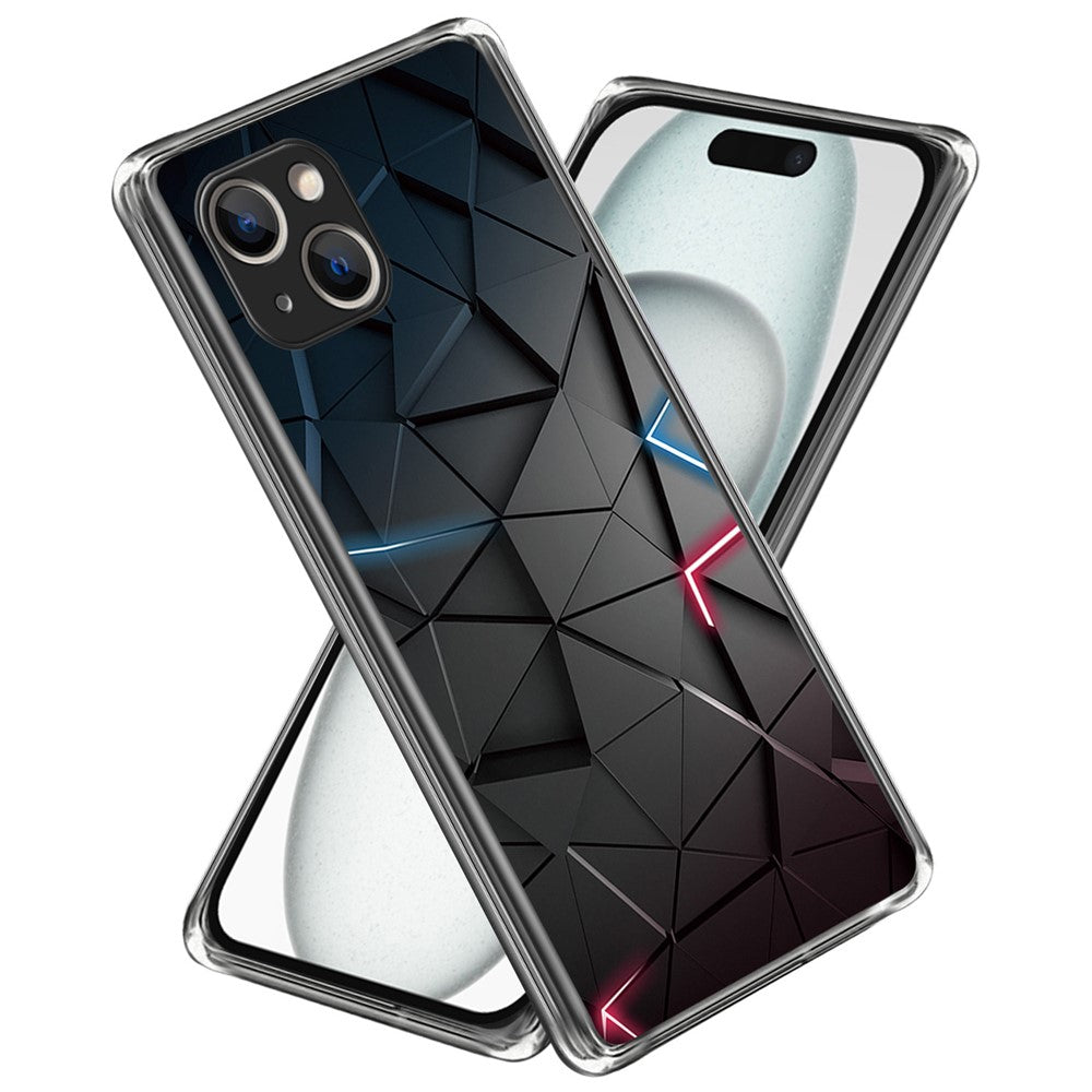 Til iPhone 15 Plus Cover Anti-drop Mønstertryk TPU Mobiltelefon Cover