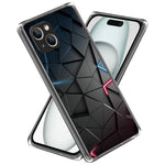 iPhone 15 Plus-skal med fallskyddande mönster och tryck i TPU-fodral