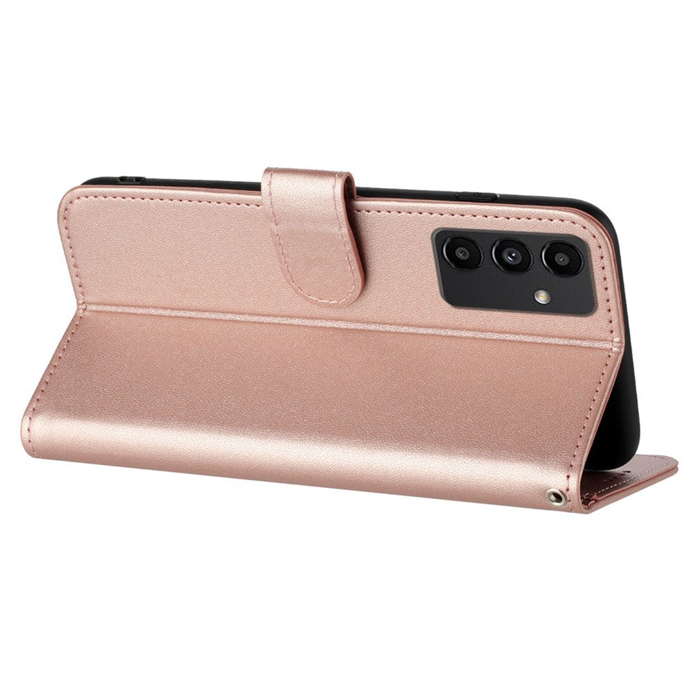 Til Samsung Galaxy A15 5G Telefoncovers Mandala Blomst Læder Pung Mobilcover med Rem