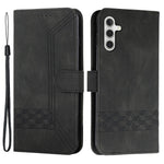 Til Samsung Galaxy A15 5G telefoncover med strop og præget PU læder pung-stander