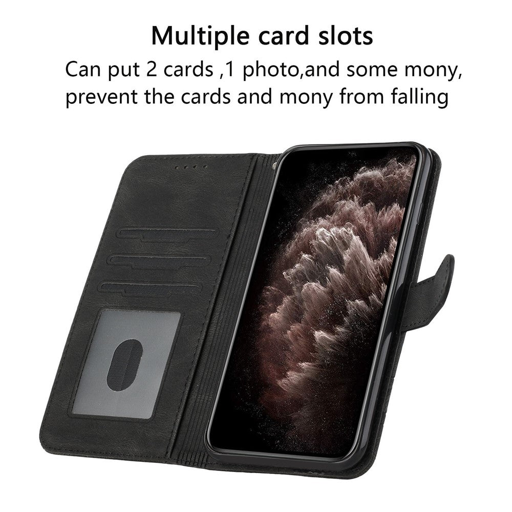Til Samsung Galaxy A15 5G telefoncover med strop og præget PU læder pung-stander