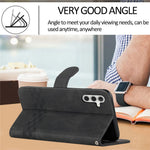 Til Samsung Galaxy A15 5G telefoncover med strop og præget PU læder pung-stander