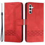 Til Samsung Galaxy A15 5G telefoncover med strop og præget PU læder pung-stander