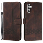Til Samsung Galaxy A15 5G telefoncover med strop og præget PU læder pung-stander