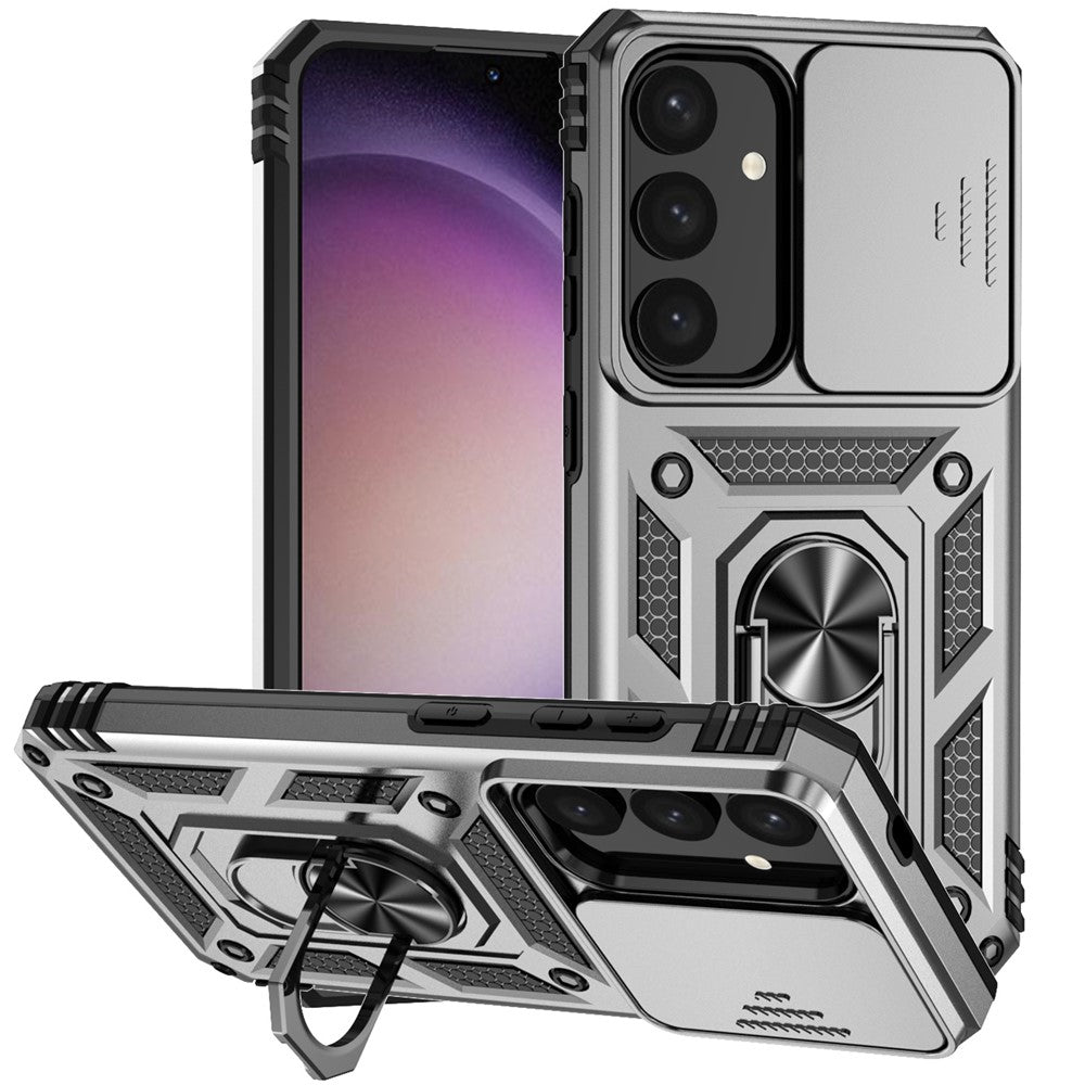 For Samsung Galaxy S24+ Armour Phone Case Camera Protection Kickstand Cover