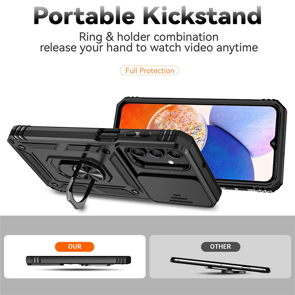 For Samsung Galaxy A15 5G Phone Case with Slide Camera Cover Military Grade Drop Protection