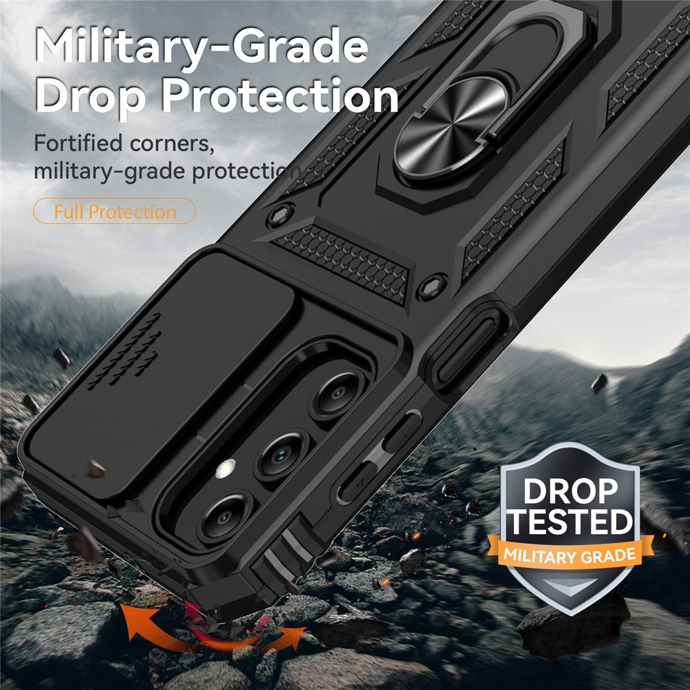 For Samsung Galaxy A15 5G Phone Case with Slide Camera Cover Military Grade Drop Protection