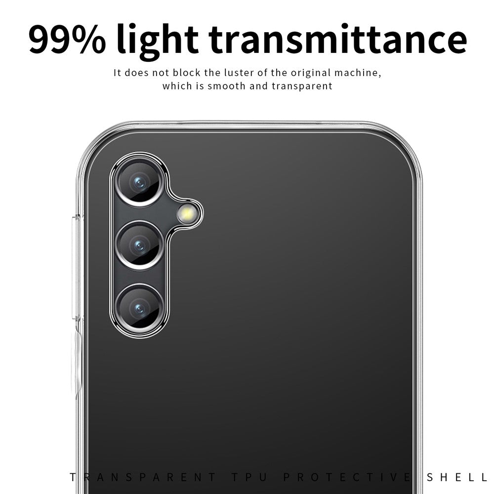 MOFI För Samsung Galaxy A55 5G Mjukt TPU-skal Mjukt mobilskydd HD Transparent Skal
