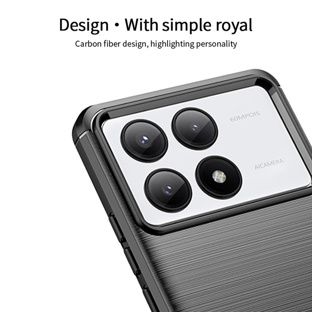 MOFI JK TPU Series-1 För Xiaomi Redmi K70E 5G / Poco X6 Pro 5G mobilskal Borstad Design TPU mobilskal