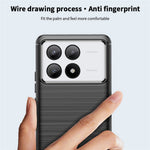 MOFI JK TPU Series-1 För Xiaomi Redmi K70E 5G / Poco X6 Pro 5G mobilskal Borstad Design TPU mobilskal