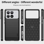 MOFI JK TPU Series-1 För Xiaomi Redmi K70E 5G / Poco X6 Pro 5G mobilskal Borstad Design TPU mobilskal